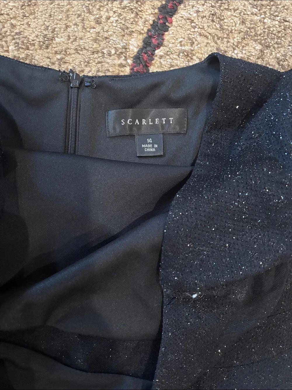Scarlett Black Sparkle Midi Sheath Dress - Picture 2 of 6